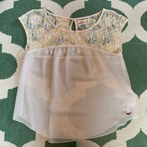 gold lace hollister shirt